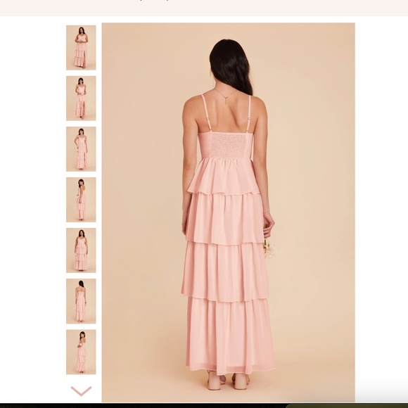 Birdy Grey Lola Chiffon Dress - Blush Pink Sz S - Picture 2 of 5